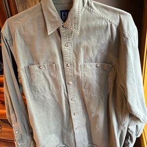 Shirt Long Sleeve Gap Olive Green